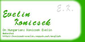 evelin konicsek business card